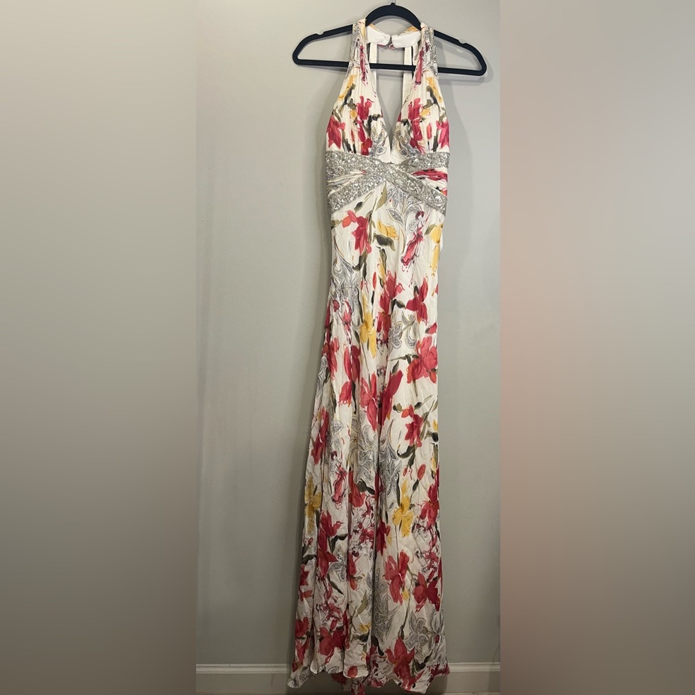 Nina Austin Floral Halter Dress